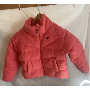 Women's Nike Fuzzy Therma Fit- Down Filled -Puffer Jacket-NWT- Pink- Size XL-NWT